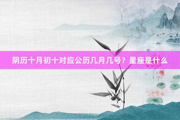 阴历十月初十对应公历几月几号？星座是什么